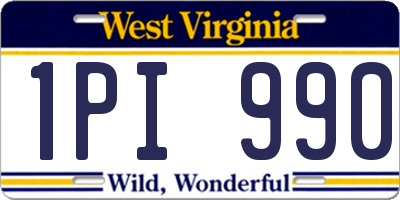 WV license plate 1PI990