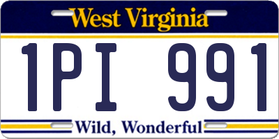 WV license plate 1PI991