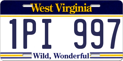 WV license plate 1PI997
