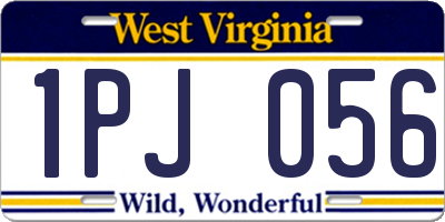 WV license plate 1PJ056