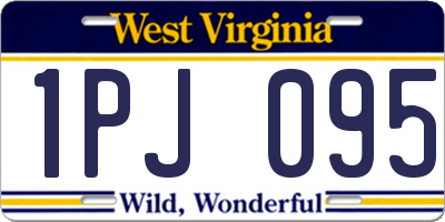 WV license plate 1PJ095