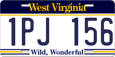 WV license plate 1PJ156