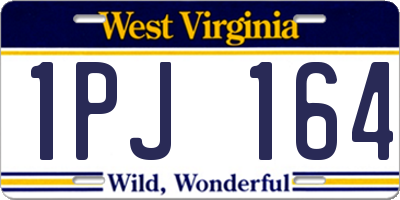 WV license plate 1PJ164
