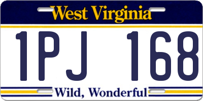 WV license plate 1PJ168