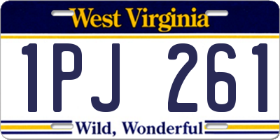 WV license plate 1PJ261