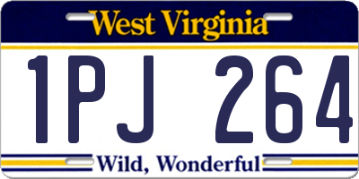 WV license plate 1PJ264