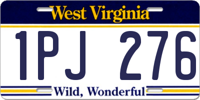 WV license plate 1PJ276