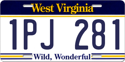WV license plate 1PJ281