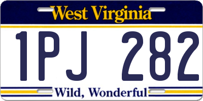 WV license plate 1PJ282