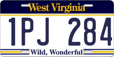 WV license plate 1PJ284