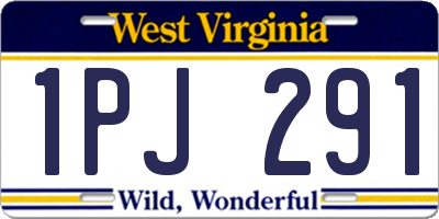 WV license plate 1PJ291