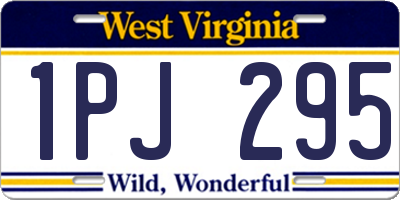 WV license plate 1PJ295
