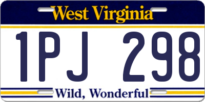WV license plate 1PJ298