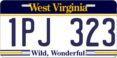 WV license plate 1PJ323