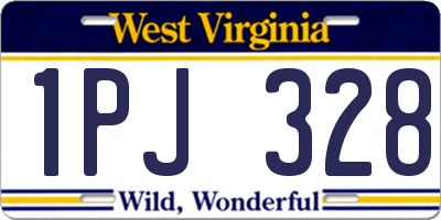 WV license plate 1PJ328