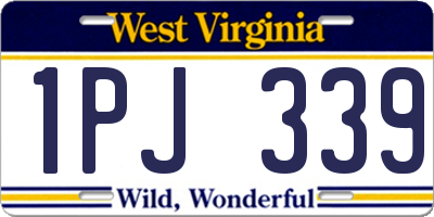WV license plate 1PJ339