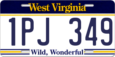 WV license plate 1PJ349