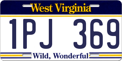 WV license plate 1PJ369