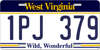 WV license plate 1PJ379