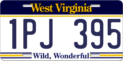 WV license plate 1PJ395