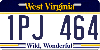 WV license plate 1PJ464