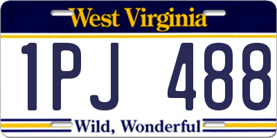 WV license plate 1PJ488