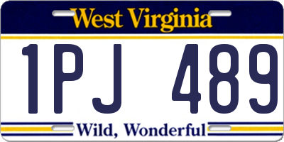 WV license plate 1PJ489