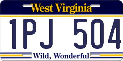WV license plate 1PJ504