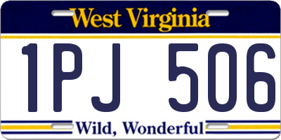 WV license plate 1PJ506