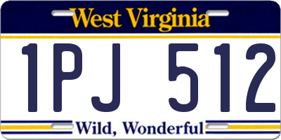 WV license plate 1PJ512