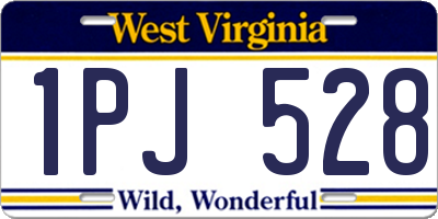 WV license plate 1PJ528