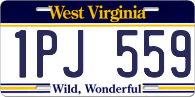 WV license plate 1PJ559