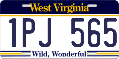 WV license plate 1PJ565