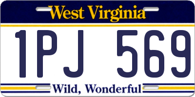 WV license plate 1PJ569