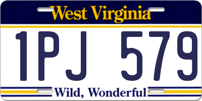 WV license plate 1PJ579