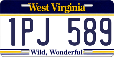 WV license plate 1PJ589