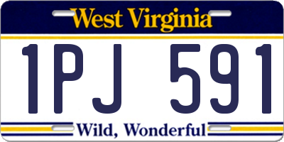 WV license plate 1PJ591