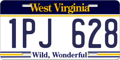 WV license plate 1PJ628