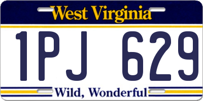 WV license plate 1PJ629
