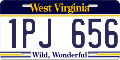 WV license plate 1PJ656