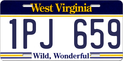 WV license plate 1PJ659