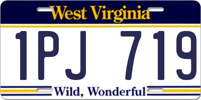 WV license plate 1PJ719