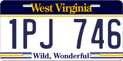 WV license plate 1PJ746