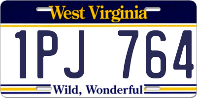 WV license plate 1PJ764