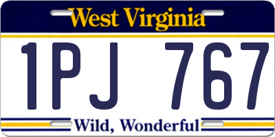 WV license plate 1PJ767