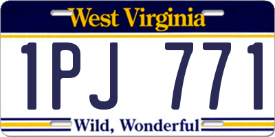 WV license plate 1PJ771