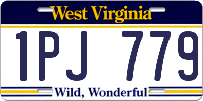 WV license plate 1PJ779