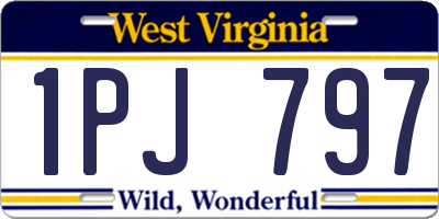 WV license plate 1PJ797