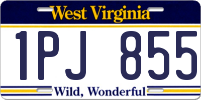 WV license plate 1PJ855