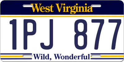 WV license plate 1PJ877